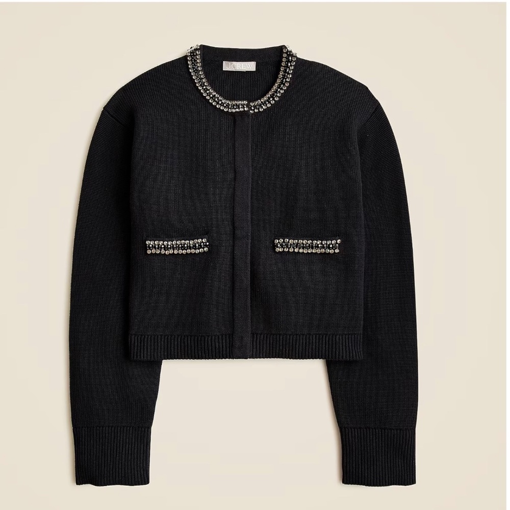 J.Crew Emile Knit Lady Jacket in Black, size Small